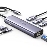 UGREEN Revodok USB C Hub Ethernet, 4K HDMI, PD100W, 3*USB A 3.0 Docking Station kompatibel mit iPhone 16, MacBook Pro M4, Mac Mini M4, iPad, Surface, Galaxy S24, Dell, HP, Steam Deck, Switch usw.