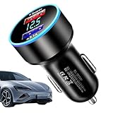 Fisssure Autoladegerät, Leistungsstarkes 66-W-PD-Autoladegerät Typ C mit LED-Digitalanzeige Anschlüssen, Mini-Superschnellladegerät, Legierung, Autostecker-Adapter, QC 3.0, für Tablets und