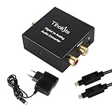 DA Wandler, 192KHz DAC Digital zu Analog Wandler Audio Adapter, SPDIF Toslink zu Analog RCA Konverter für HDTV Blu-ray DVD PS3 Sky