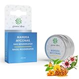 Green idea - MANUKA Myconail - Nagelcreme für brüchige Nägel - natürlich mit Manuka, Teebaumöl und Bienenwachs - Teebaumöl Creme - Nagelpilz Creme - intensiver Regeneration – 10 ml Tiegel