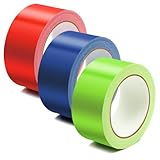 3 Rollen Klebeband Panzertape Bunt 5cm x 10m Panzertape Extra Stark Allzweck Gewebe-Klebeband Gewebeband Bunt Gaffer Tape Wasserfest für Reparaturen Industrielle,Markieren,Abdichten,Bündeln(3 Farbes)