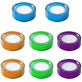 8 Pcs Fingeranfeuchter Büro Finger Dämpfer Finger Moistener Anti-Rutsch Schwamm Nass Runde Fingerspitzen Befeuchter Zählen Bargeld Berechnung Papier Stempel Rechnungen Briefumschägen Dokumente