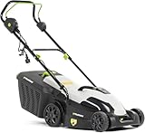 Murray Rasenmäher Elektro 2-in-1 LE380E - Rasenmäher Elektrisch 1600W/38cm mit Grasfangbox 45L für Rasenflächen bis zu 500m2 - Elektro Rasenmäher mit Ergonomischer Softgriff und Überlastschutz