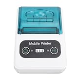 Sxhlseller Bluetooth Thermobondrucker, 58 mm Handheld POS Tintenloser Bondrucker, Tragbarer Kleiner Thermodrucker für Kleine Unternehmen, Büros, Einzelhandelsgeschäfte und Restaurants (Grün