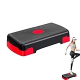 Aerobic Steppbrett Fitnessgeräte Für Zuhause - Höhenverstellbar Step Bench Mit 3 Stufen, Rutschfestes Step Aerobic Brett Für Zuhause Und Fitnessstudio, Cardio, Gewichte, Yoga, Training