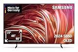 Samsung OLED 4K S85D Fernseher 55 Zoll, Samsung TV mit Neural Quantum 4K AI Gen2 Prozessor, OLED HDR, Contour Design, 4K Upscaling, Smart TV, KI TV, GQ55S85DAEXZG, Deutsches Modell [2024]