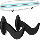 Hang 11 Surfbrett-Wandhalterung - Aufhänger für Surfboard Snowboard Longboard Wakeboard Kiteboard, schöne nachhaltige Holzständer, der perfekte Ständer, um Ihre Boards zu präsentieren (Schwarz)