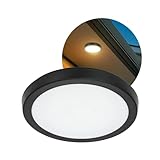 ekobi Deckenleuchte LED NAIROS G2 24W 3CCT PLAFON schwarz Deckenlampe Einstellbar für den Innen- und Außenbereich