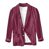 MODSGUE Herrensakko Herren Leinen Sakko Leicht Sportlich Sportsakko Blazer Herren Sommer Sakkos für Herren Anzug Bequem Jacken Sport Mantel Stilvolle Alltagsanzüge Anzugjacke