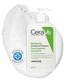 CeraVe Creme-zu-Schaum Reinigung, Feuchtigkeitsspendende Reinigungscreme, Für normale bis trockene Haut, Entfernt Schmutz und Make-up, Mit Hyaluron und Ceramiden, 473 ml