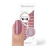 Original Miss Sophie Nagelfolien Rosewood Love I 24 ultra-dünne Nagellack-Streifen einfarbig in Rosa I Für Finger- & Fußnägel I Hält auf Natur- sowie lackierten, Acryl-, Gel- & Shellac-Nägeln