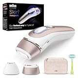 Braun Smart IPL 7 Skin i·expert – IPL Haarentfernungsgerät, Dauerhafte und Schmerzfreie Haarentfernung für Zuhause – inkl. Gratis App, Etui, Venus Rasierer, 2 smarte Aufsätze – PL7147, Weiß/Rosegold