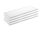 LUXULA 4er Pack LED Panel 120x30cm - 4000K Neutralweiß 36W 3600lm flimmerfrei - Backlit - Rasterleuchte Einbaupanel für Rasterdecke - Bürolampe inkl. 230V Netzteil