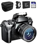 SWE Digitalkamera 4K 64MP Digital Kamera Fotokamera mit 4.0' Touchscreen, Autofokus WiFi Kompaktkamera 16X Digitalzoom Fotoapparat Camera für Einsteiger Jugendliche mit 32G Karte 3000mAh Akku Tasche