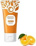 Orangen-Peeling-Gel, Orangen-Gesichtspeeling, Natürliches Körperpeeling für trockene Haut, Tiefenreinigung, Feuchtigkeitsspendendes Peeling mit Enzymen, 100 g