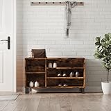 Juroupi Schuhregal Räuchereiche 102x36x60 cm Shoe Rack Schuhregal Outdoor Schuhschrank Schuh Regal Schuhregale Holzwerkstoff - 831425