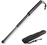 Teleskopschlagstock, 515 /640 mm Schwarz Schlagstock Teleskop| Rutschfester Griff | Kompakt & Faltbar Wanderstöcke Trekkingstöcke Walking Stöcke Selbstverteidigung & Camping, Trekking,Outdoor (C)
