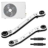 Nhujevkom Ratschenschlüssel Satz | Klimaanlagenreparaturausrüstung - Antirutsch Ratschenschlüssel Werkzeugsatz Für Kälteanlagen, Haushalt, Kfz