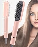 Vankarr Glättbürste Haarglätter Bürste Elektrisch Glättungsbürste Hair Straightener Brush Mit Verbrühungsschutz, 20s Schnelles Aufheizen, 5 Temperatureinstellungen