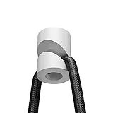 3X Stück - Aufputz-Kabelhalter für Textilkabel, Affenschaukel, Decken- und Wandpin - Weiß