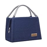 FRETONBA Lunchtasche 25.5x15.5x19.5 cm, Kühltasche, klein Isoliertasche wassedicht Lunchbag mit Reißverschluss, Lunch Bag Picknicktasche Picknick-Handtasche