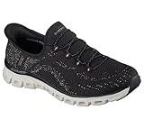 Skechers Damen-Sneaker, Schwarz-Roségold, 38.5 EU