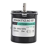 Synchronmotor 28 W AC220 V 2,5 20 30 110 U/min Metallgetriebe, Großes Drehmoment für Instrumenten-, Automatisierungs- und Bühnenlampen mit Werbedisplayausrüstung (2,5 Umdrehungen)