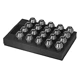 Radmuttern aus Aluminiumlegierung, 42 Mm, 19HEX, M12 X 1,5, Schwarze Radmuttern für Verbesserte Fahrzeugräder, Zubehör und Sicherheit (Ti)
