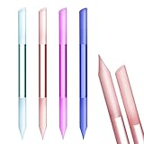 Auidy_6TXD 4 Stück Nagelhautschieber Glas Nagelhautschieber Nagelfeile Manikürestäbchen für Frauen Mädchen Maniküre und Pediküre