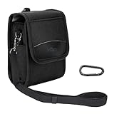 KIWIFOTOS Kleine Kameratasche mit Karabiner Schultergurt, Schutztasche Kompatibel mit Sony ZV1 ZV1II ZV1F RX100 Series, Ricoh GRIV GRIIIx GRIII GRII Olympus TG Mini Camera Tasche Bag 13 x 8 x 5cm