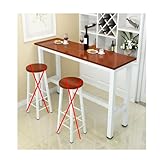YPIOUREN Bartisch Küche Thekentisch Stehtisch Küche Tresentisch Beistelltisch Präsentationstisch geeignet for kleine Räume geeignet for Esszimmer Flur Küche oder Wohnzimmer(Teak,100*40cm/39.3*15.7in)