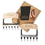 Wohlers Pulled Pork Krallen für saftiges und leckeres Shredder BBQ - Edelstahl Fleisch Bärenkrallen für perfektes Pulled Pork - mit den Fleisch Krallen zur unvergesslichen Garten-Grill Party