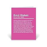 Rib Ticklerz - CD939 Glückwunschkarte mit Aufschrift 'Soul Sister Definition', Geburtstagsgeschenk, Freundschafts-Grußkarten, beste Freundin, Humor für Frauen, Dankeskarten, Bestie Colleague