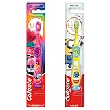 Colgate Zahnbürste Smiles für Kinder 2–6 Jahre, extra sanft, 1 Stück – manuelle Zahnbürste mit Saugnapf, Design ist nicht frei wählbar