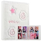 Ddayup Kpop Photocard Binder Stern Card Binder Kpop Binder a6 Photocard Holder Kpop Plüsch-Fotokartenhalter Kpop Fotoalbum Halter mit 10 Blätter 4 Fächer Fotosichthüllen für Album Notizbuch