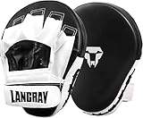 LangRay Handpratzen Kampfsport Boxen, 1 Paar Boxpratzen aus Kunstleder Kickboxen Pratzen für Kinder und Erwachsene MMA Muay Thai Karate