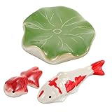 Yardwe 3st Schwimmkugel Aus Keramik Künstlich Anlage Mini-Aquarium-Ornamente Gewicht Aquarium Brücke Miniatur Wasser- Teich Fisch Tank Pflanzenhalter Für Aquarien Keramik-Aquarium-