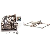 ROKR Kugelbahnen 3D Holzpuzzle für Erwachsene, 3D Puzzle Holz Motorbetriebene Mechanische Modellbausätze mit Kugeln, Automatischer & Manueller Modi, Marble Spaceport & Marble Run Link Pack, LGC01 LG01