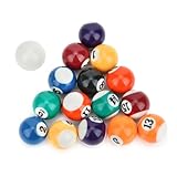 QANYEGN 16-teiliges Mini-Billardball-Set, Mini-Billardball-Spielzeug für Kinder, kleine Billard-Queuebälle, komplettes Set für Mini-Billardtisch