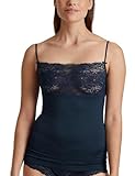 CALIDA Sensual Secrets Spaghetti-Top Damen, Brustbereich komplett aus zarter, semitransparenter Spitze, verstellbare Träger