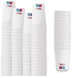 Terryshop74 200 Stück Pappbecher 210ml XXL für Kaltgetränke und Heißgetränke Pappbecher Bierbecher Wasserbecher Cocktailbecher