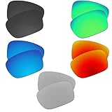 EZReplace Ersatzgläser für Oakley Holbrook OO9102 Sonnenbrille (polarisierte Gläser), passend für Oakley Holbrook-Rahmen (Carbon Black + Spring Green + Fire Red + Ice Blue + Metal Silver)