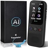 FTJKGH S80 Sprachübersetzer, Übersetzungsgerät, Gleichzeitiger Übersetzer mit Offline und Online Nutzung, 138 Sprachen Online /17 Sprachen Offline(Offline Deutsch), 4G WI-FI, 2,0-Zoll-Touchscreen