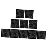 Gadpiparty 10St Aufkleber für Mosaikfliesen Wand Bad Toilette Decke kitchen tiles self adhesive tiles Backsplash für die Küche abziehen und aufkleben quadratische Fliesen PVC Black
