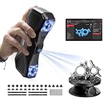 Revopoint MetroX 3D Scanner für 3D-Druck, bis zu 0,01mm Präzision, Blaulaser, Strukturiertes Vollflächiges Licht, Scannen Metallischer/Dunkler Objekte, Quicksurface 30-Tage Testversion, Erweitert