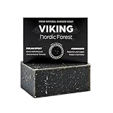 MEDUNA Peeling-Seife Viking Nordic Forest 100g - feste Naturseife - Handmade Soap - vegane Pflegeseife - Körperseife für alle Hauttypen - Bio-Kokosöl & Shea Butter Männerpflege - Made in Germany