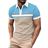 Leichtes Sommer-Poloshirt Herren Polyester Vintage Pullover Comfortable Tee Top Angenehmes Oberteil Passform Männerpullover Kurzarm Trainingsshirt Gym Jogging Outwear Wandern Angeln Freizeitshirts