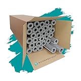 Scorprotect® voller Karton selbstklebende PE Rohrisolierung grau 1 Meter Stangen (Grau, 15 x 13 mm x 1 Meter)