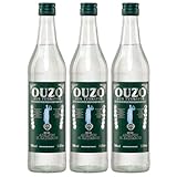 Ouzo Tirnavou green 3x 0,7l 37,5% | Aus der ältesten Ouzo Destillerie der Welt | Katsaros Distillery seit 1856 | Milder Ouzo | + 20ml Jassas Olivenöl