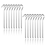 16 Stück Zeltheringe Sturmsicher Zelt Heringe Zelt Stabil Heringe Camping Zelt Heringe Stark Zeltheringe Stabil Tent Pegs Zeltnägel Zelthaken Metall Aluminium Silber 18cm für Garten Camping Zelten